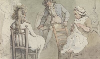 Interior of a Dressing Room with Jack Bannister by Thomas Rowlandson